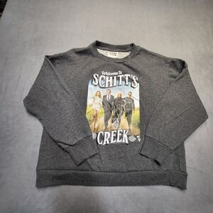 Schitts Creek Sweatshirt Mens M Gray Pullover Graphic Sweatshirt Long Sleeve